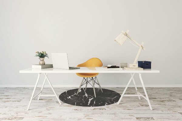 Tapis bureau Marbre noir