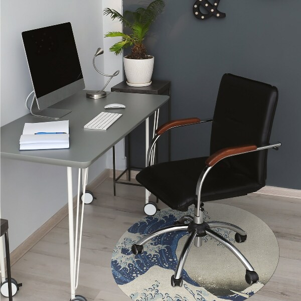 Tapis de chaise de bureau Art japonais