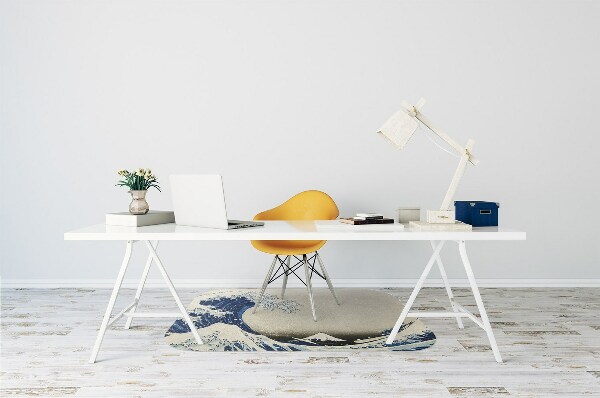 Tapis de chaise de bureau Art japonais