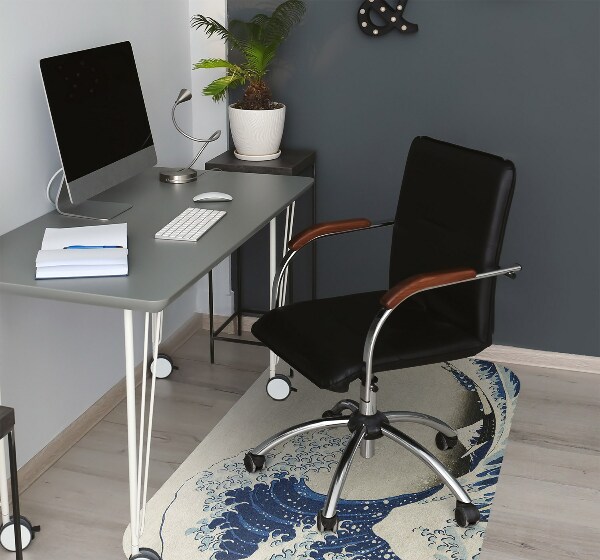 Tapis de chaise de bureau Art japonais