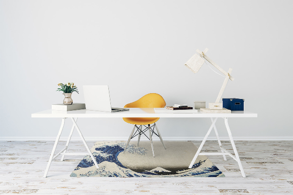 Tapis de chaise de bureau Art japonais