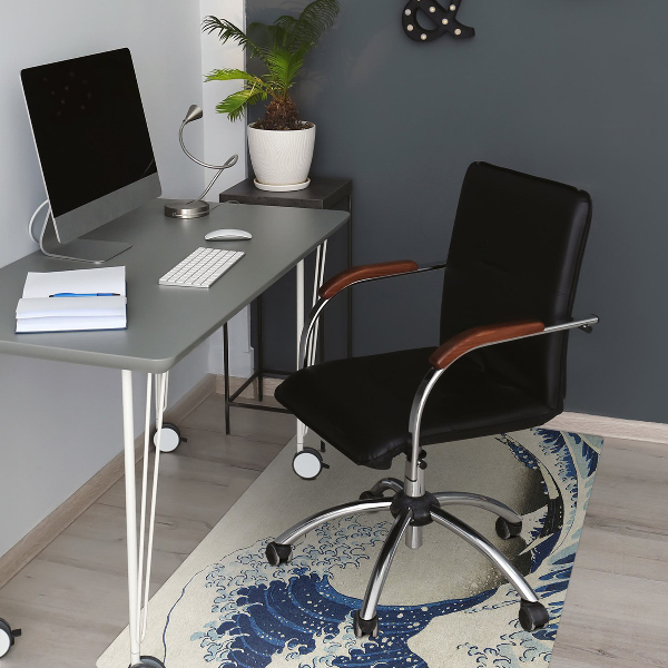 Tapis de chaise de bureau Art japonais