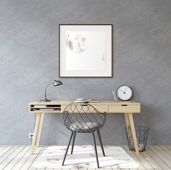 Tapis de chaise de bureau Lune
