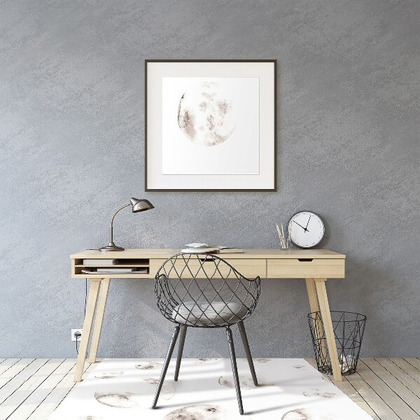 Tapis de chaise de bureau Lune