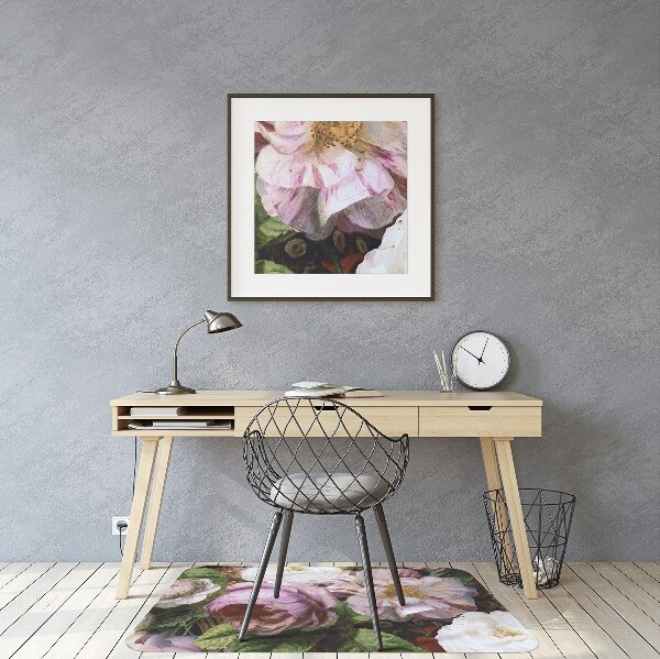 Tapis pour chaise de bureau Jardin de roses