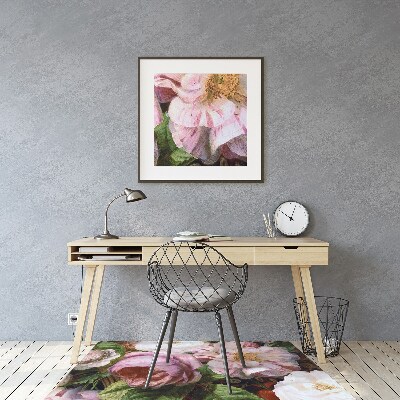 Tapis pour chaise de bureau Jardin de roses