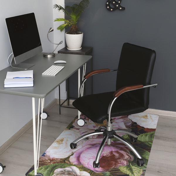 Tapis pour chaise de bureau Jardin de roses
