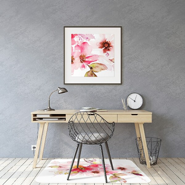 Tapis protège sol Fleurs pastel
