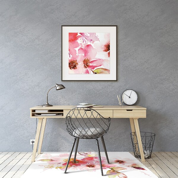 Tapis protège sol Fleurs pastel