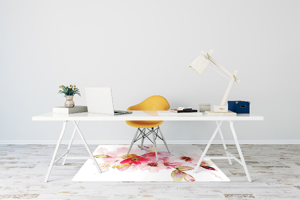 Tapis protège sol Fleurs pastel