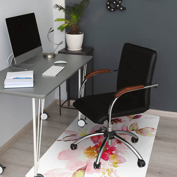 Tapis protège sol Fleurs pastel