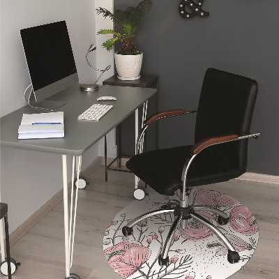 Tapis pour chaise de bureau Pastel roses art