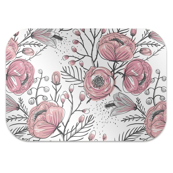 Tapis pour chaise de bureau Pastel roses art