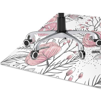 Tapis pour chaise de bureau Pastel roses art