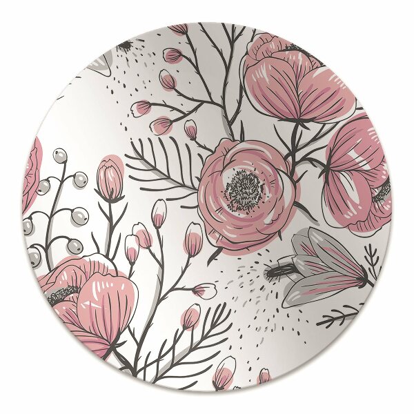 Tapis pour chaise de bureau Pastel roses art