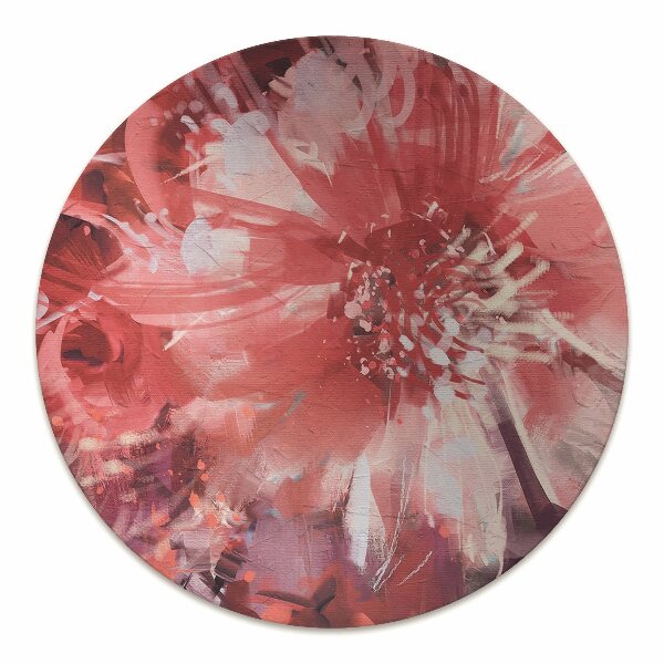 Tapis pour chaise de bureau fleur rouge