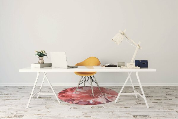 Tapis pour chaise de bureau fleur rouge