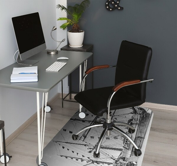 Tapis pour chaise de bureau Navire vintage
