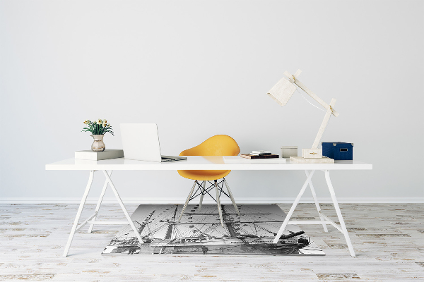 Tapis pour chaise de bureau Navire vintage