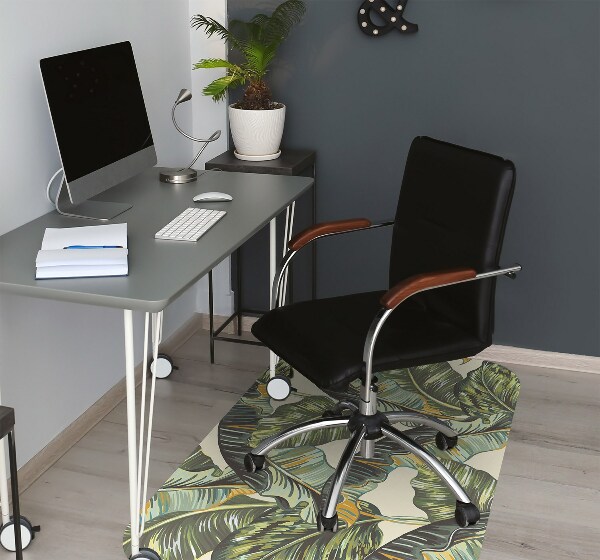 Tapis fauteuil bureau do biura Feuilles tropicales