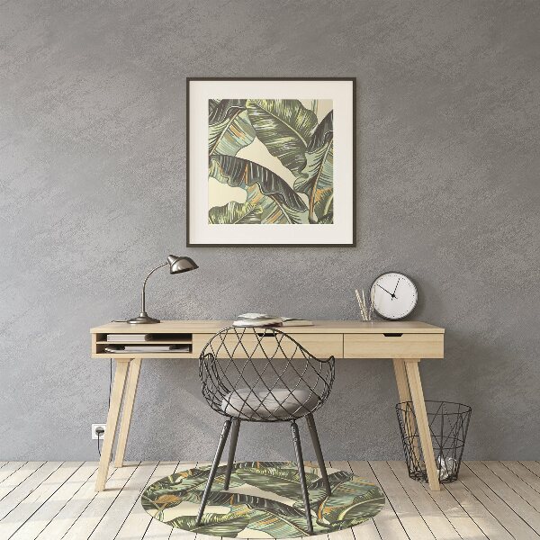 Tapis fauteuil bureau do biura Feuilles tropicales