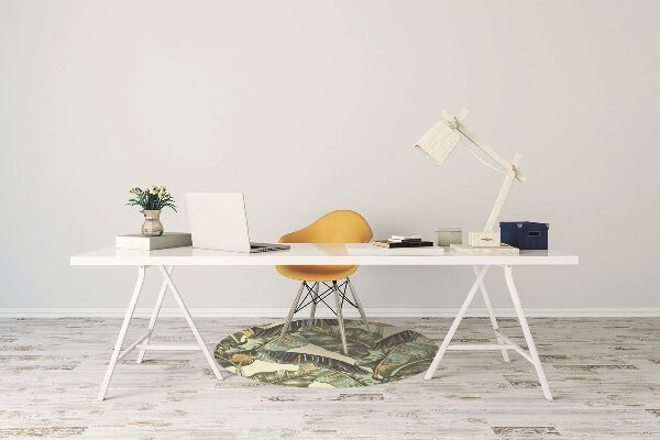 Tapis fauteuil bureau do biura Feuilles tropicales