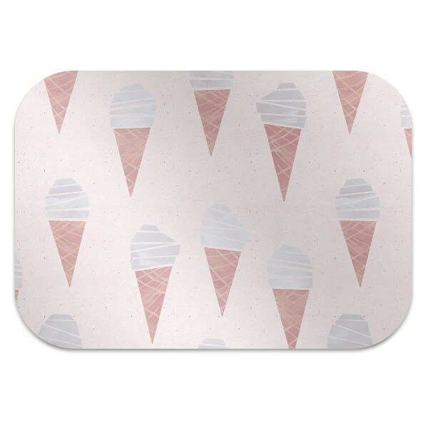 Tapis pour chaise de bureau Crème glacée à la plaquette