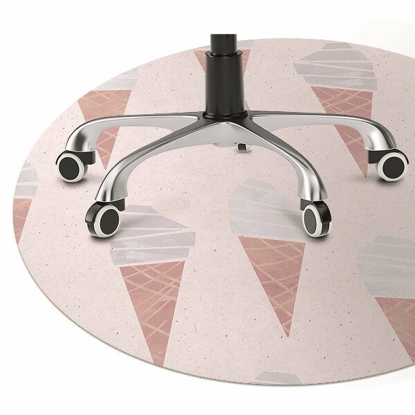 Tapis pour chaise de bureau Crème glacée à la plaquette