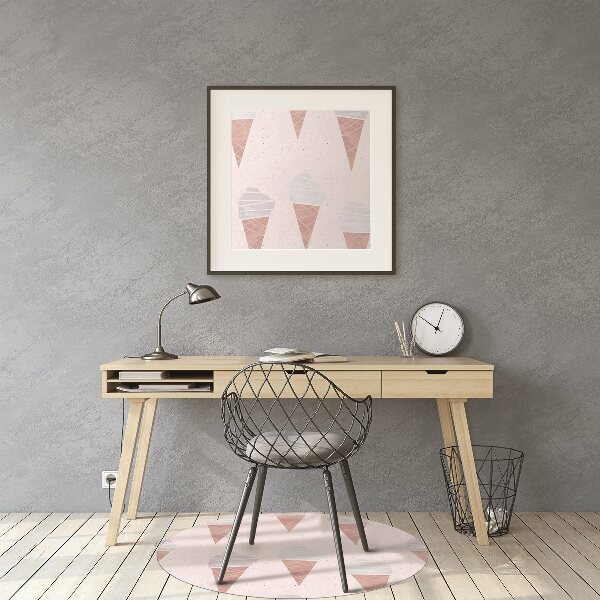 Tapis pour chaise de bureau Crème glacée à la plaquette