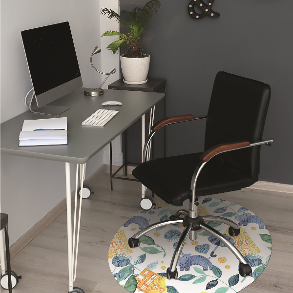 Tapis fauteuil bureau do biura Hippopotames et maisons