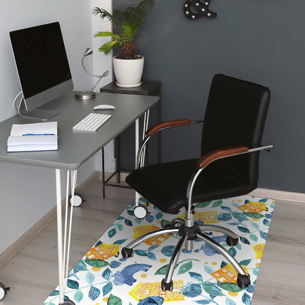 Tapis fauteuil bureau do biura Hippopotames et maisons