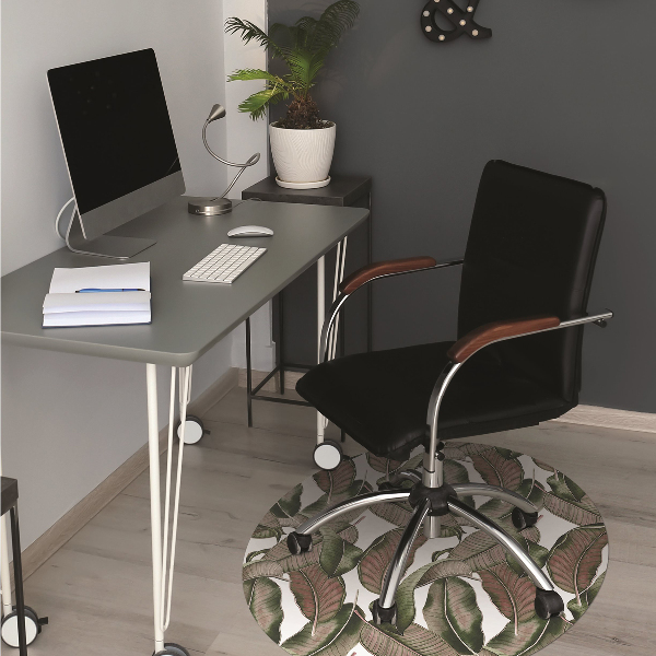 Tapis de chaise de bureau Feuille botanique
