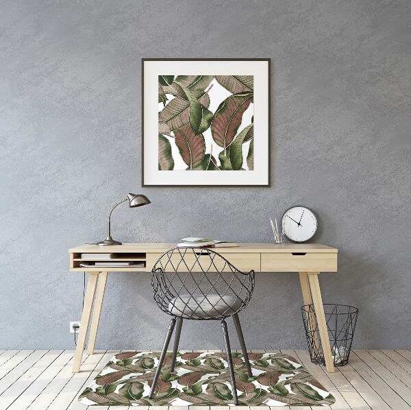 Tapis de chaise de bureau Feuille botanique