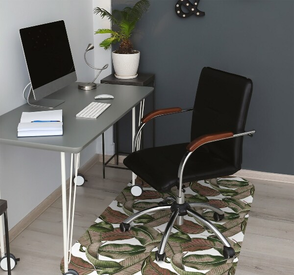 Tapis de chaise de bureau Feuille botanique