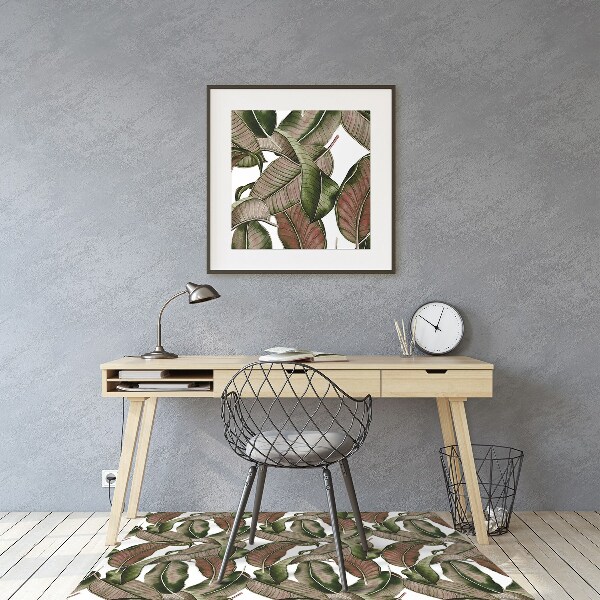 Tapis de chaise de bureau Feuille botanique