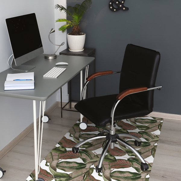 Tapis de chaise de bureau Feuille botanique