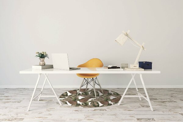 Tapis de chaise de bureau Feuille botanique