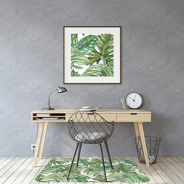 Tapis fauteuil bureau do biura Feuilles tropicales