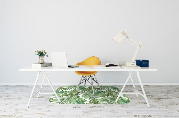 Tapis fauteuil bureau do biura Feuilles tropicales