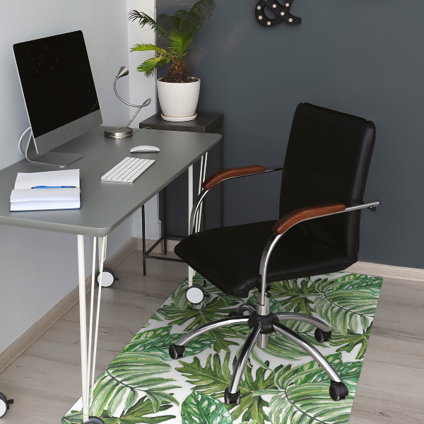 Tapis fauteuil bureau do biura Feuilles tropicales