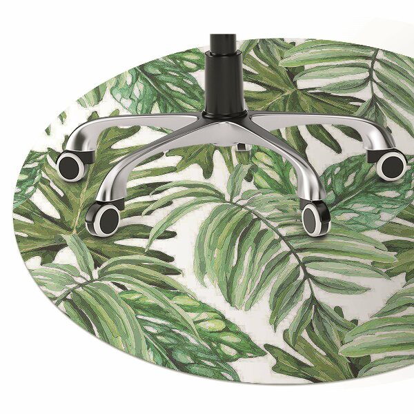 Tapis fauteuil bureau do biura Feuilles tropicales