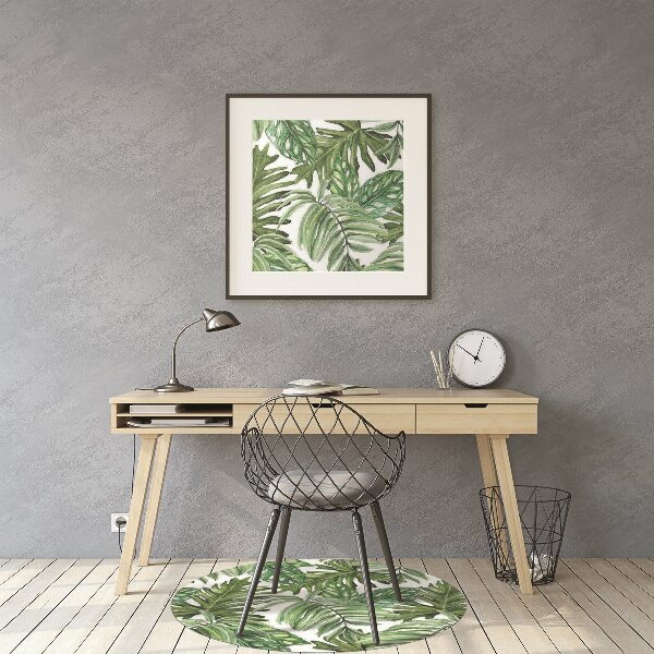 Tapis fauteuil bureau do biura Feuilles tropicales