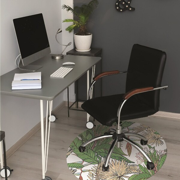 Tapis pour chaise de bureau Jungle tropicale