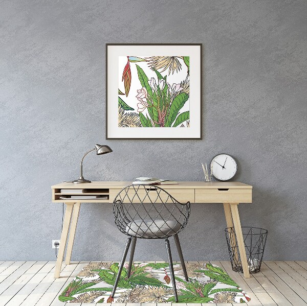 Tapis pour chaise de bureau Jungle tropicale