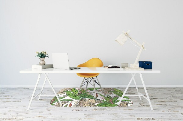 Tapis pour chaise de bureau Jungle tropicale