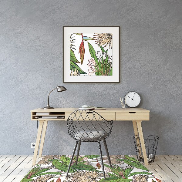 Tapis pour chaise de bureau Jungle tropicale