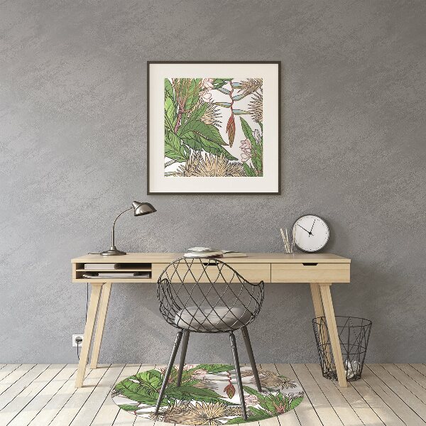 Tapis pour chaise de bureau Jungle tropicale