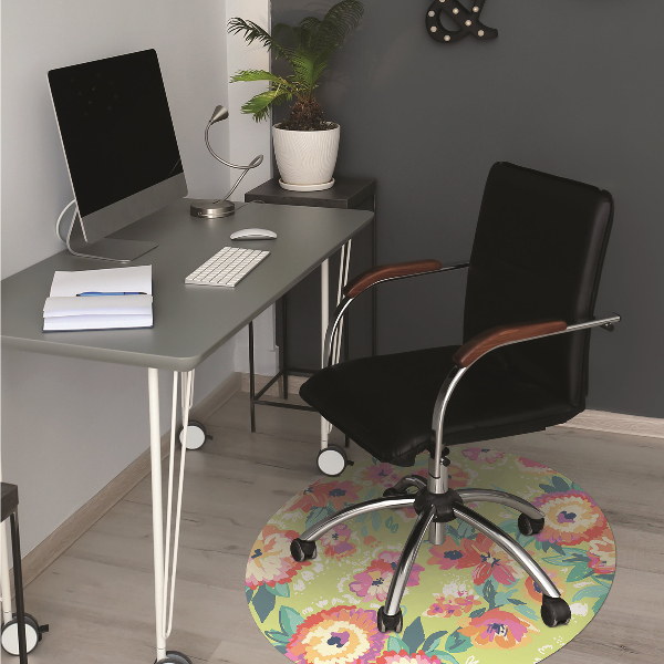 Tapis pour chaise de bureau Jardin floral