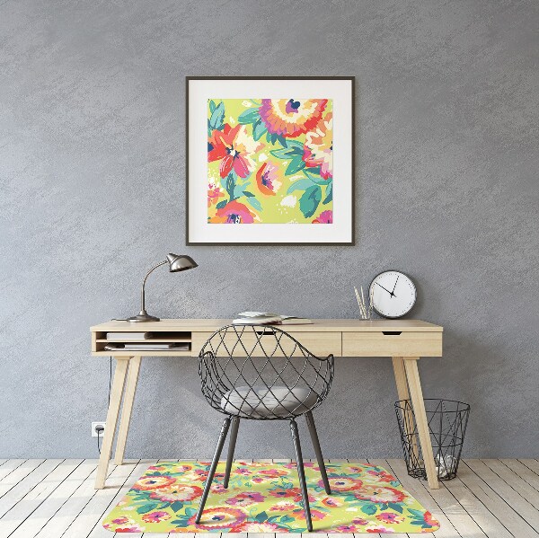 Tapis pour chaise de bureau Jardin floral