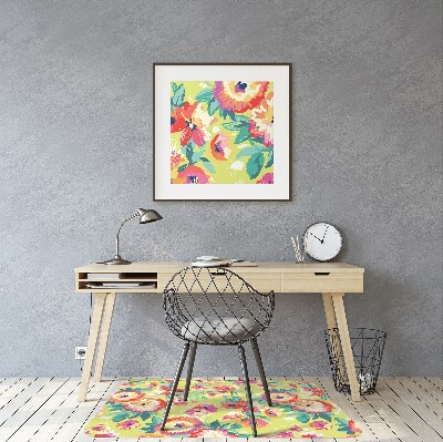 Tapis pour chaise de bureau Jardin floral